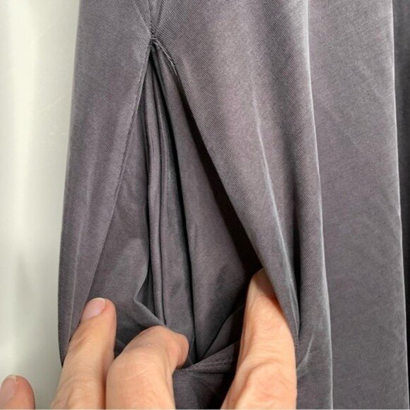 Anthropologie Dolan Left Coast Collection V Neck Dress Woman Size M Gray - Picture 5 of 9